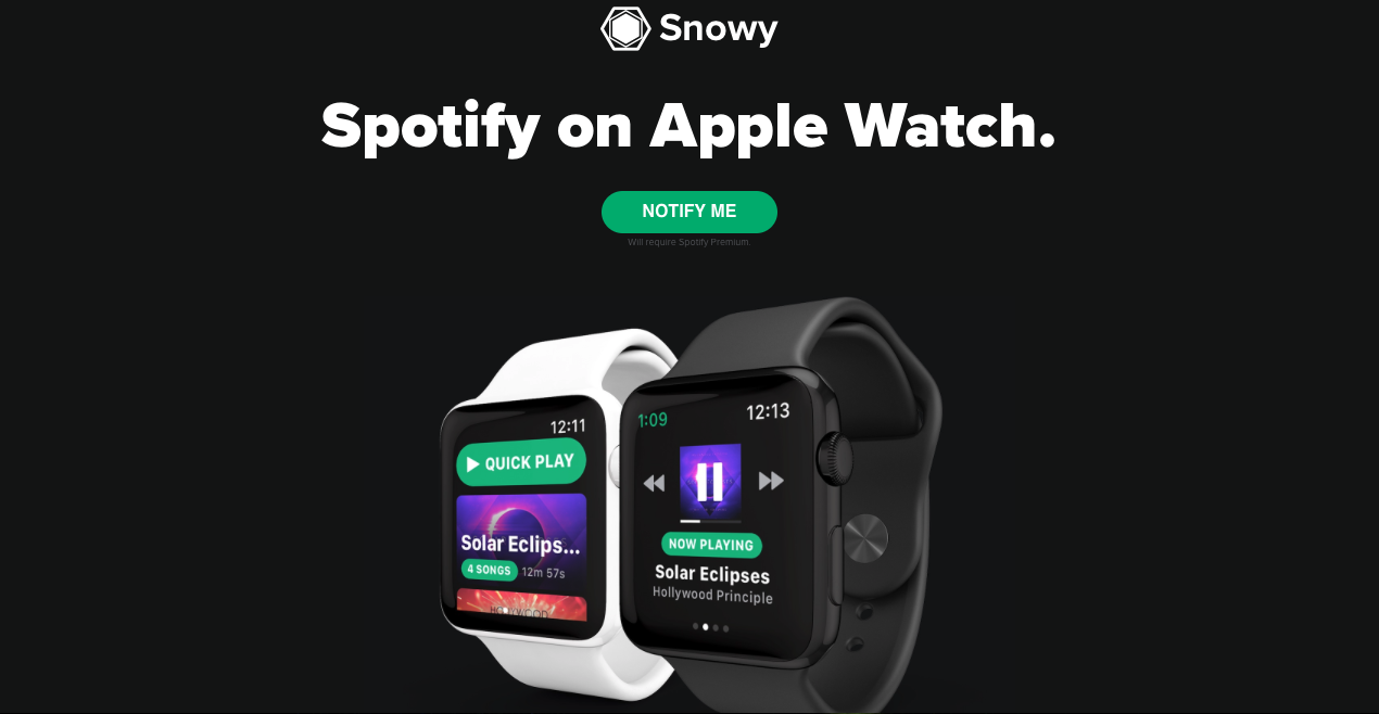 Snowy Spotify Apple Watch