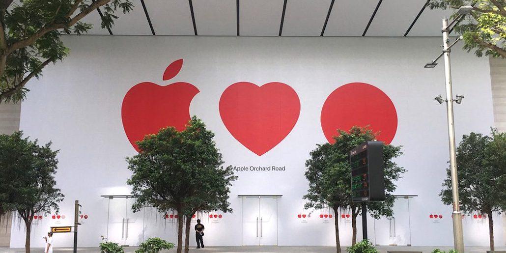 Fachada Apple Store de Singapur