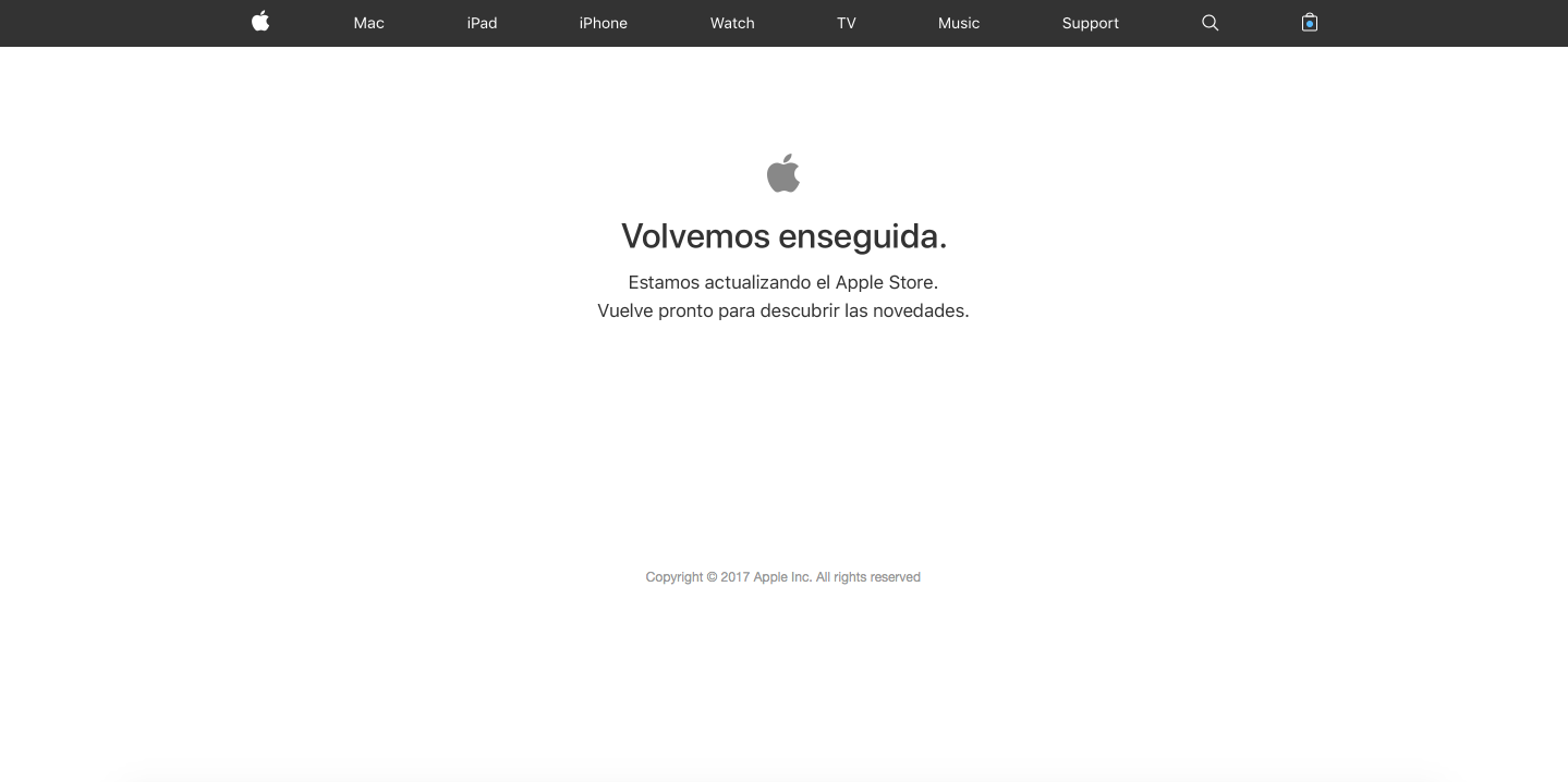 Apple Store Online cerrada