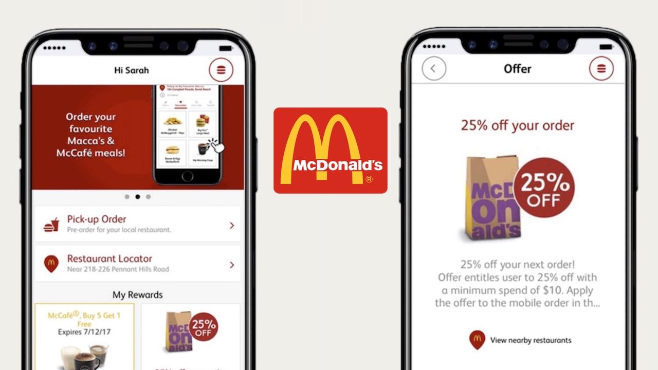 McDonalds promociona su app con un iPhone 8
