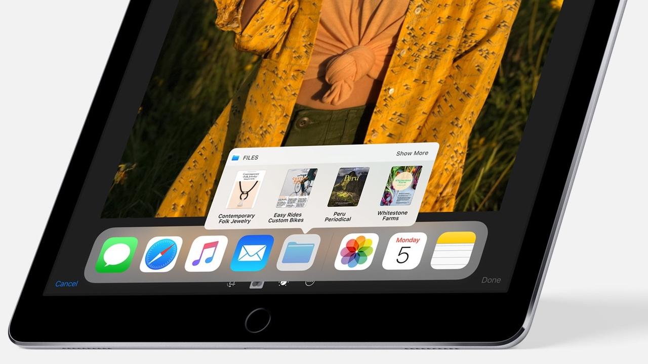 el dock de iOS 11 en un iPad