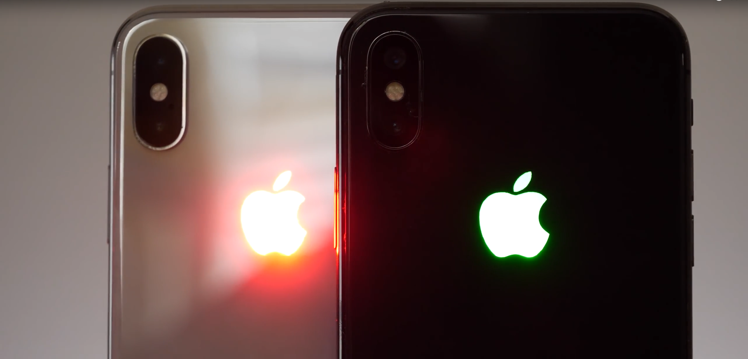 Logo iPhone X Apple iluminado