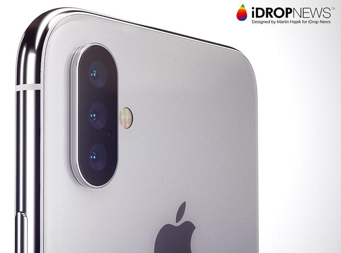Apple iPhone X triple cámara concepto