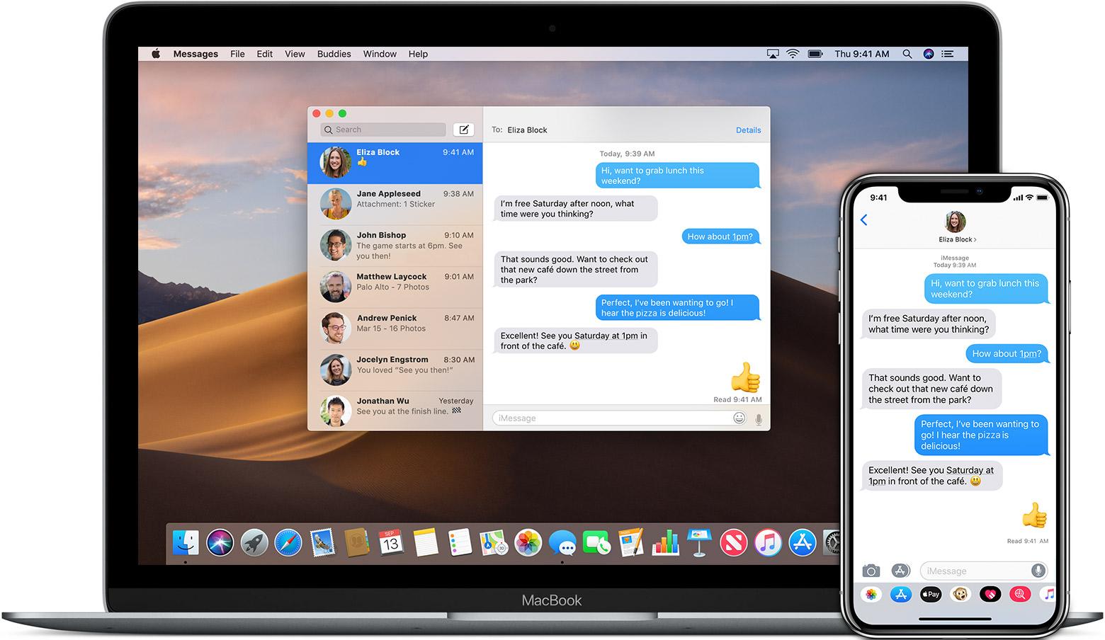 Mensajes de Apple en iOS y macOS