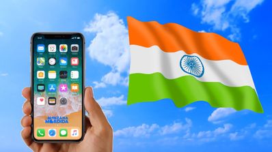 iPhone con una bandera de la India