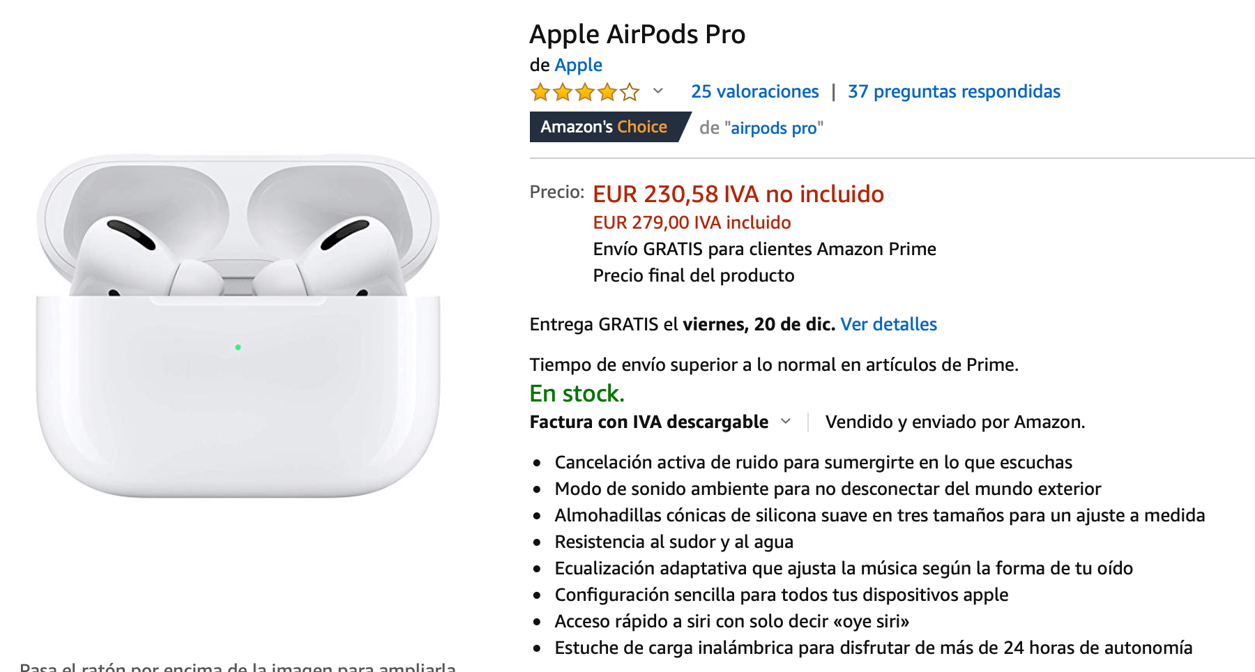 Oferta Amazon AirPods Pro