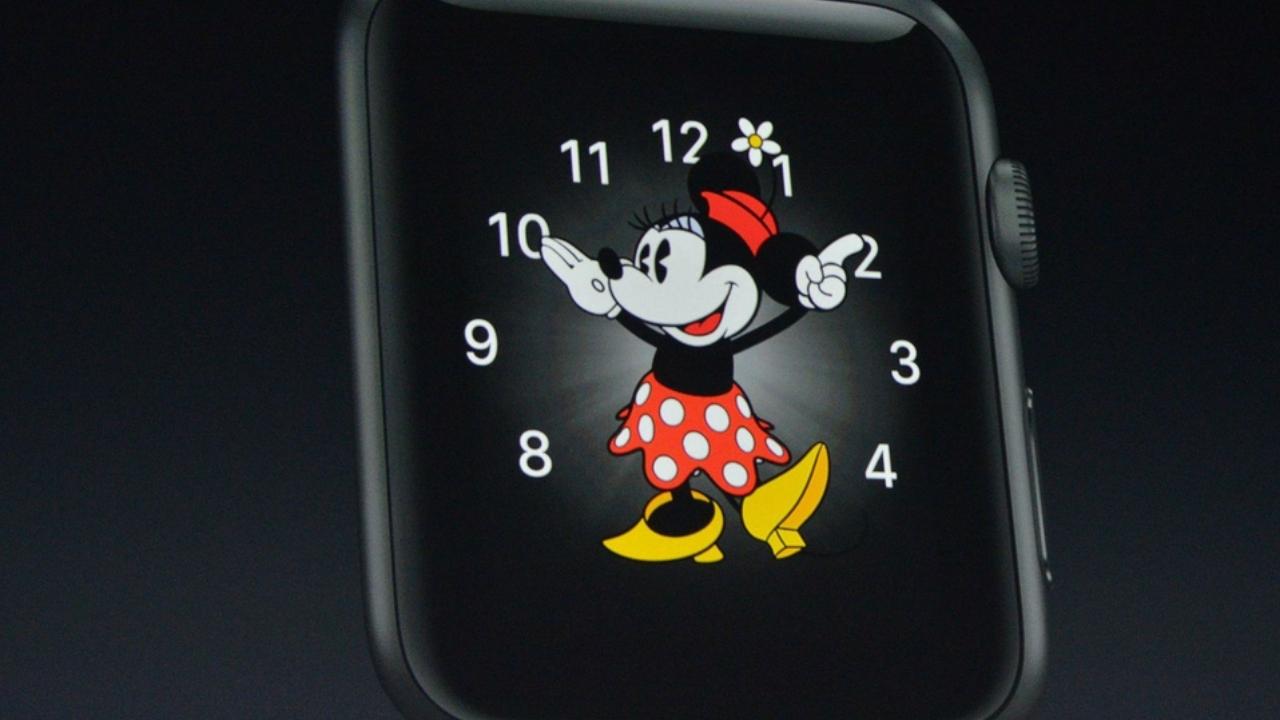 Mickey Minnie apple watch hora voz