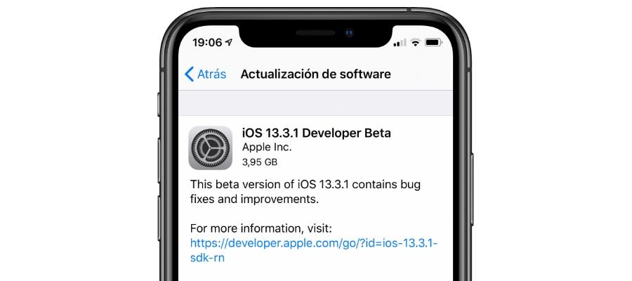 beta 1 iOS 13.3.1 ipadOS 13.3.1