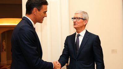 Tim Cook y Pedro Sánchez