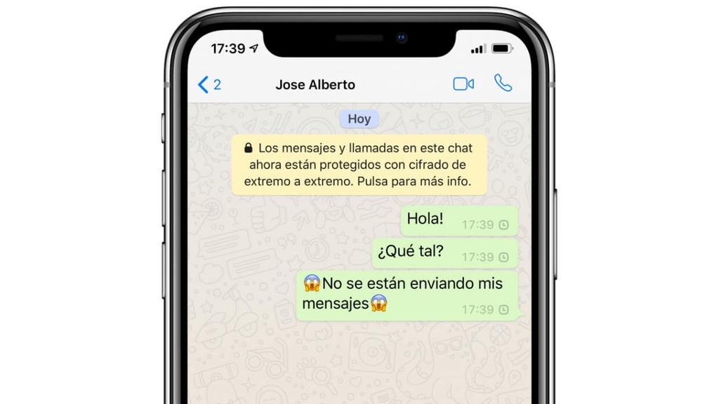 Whatsapp no envia mensajes iphone