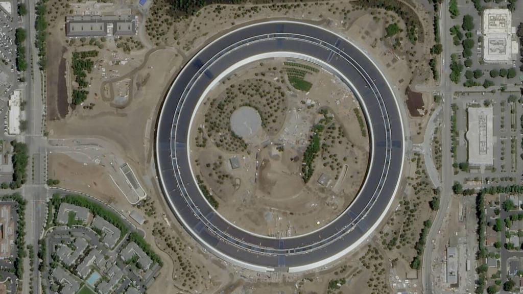 Vista satelital del Apple Park
