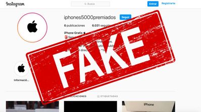 fake iphone sorteo