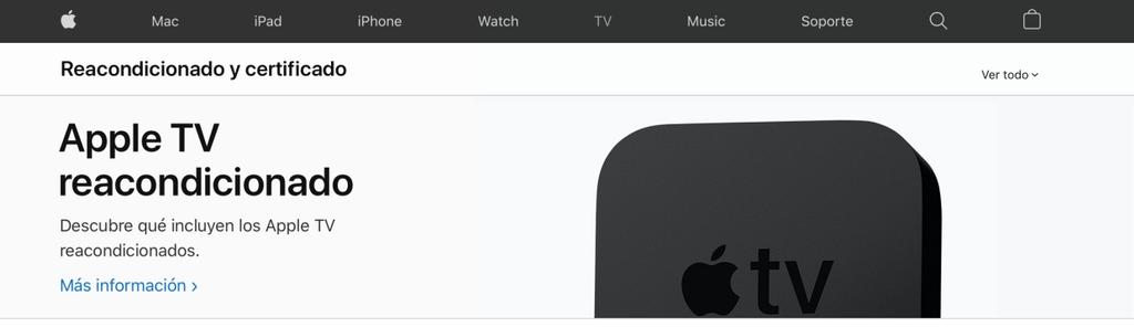 web apple tv reacondicionado