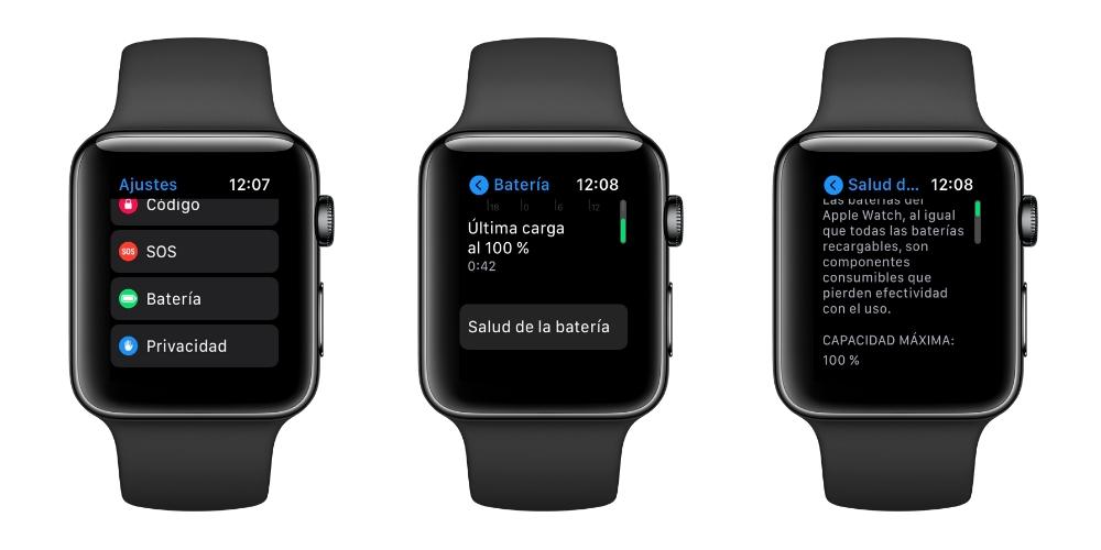 Salud batería Apple Watch