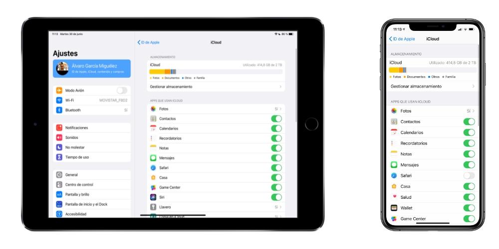 iPad iPhone servicii sincronizate cu iCloud