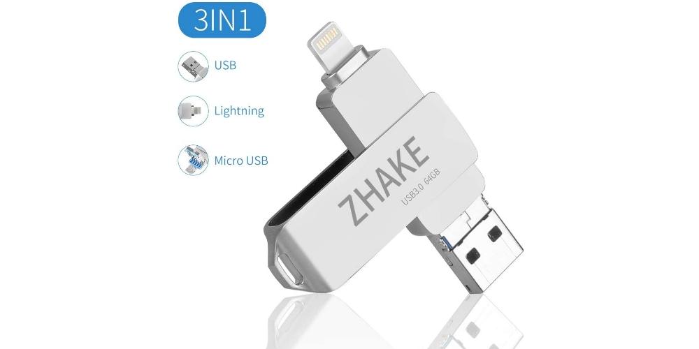 Pendrive Lightning USB y micro USB