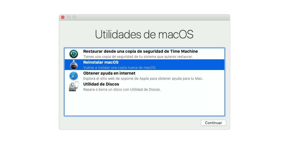 Restaurar Mac para actualizar