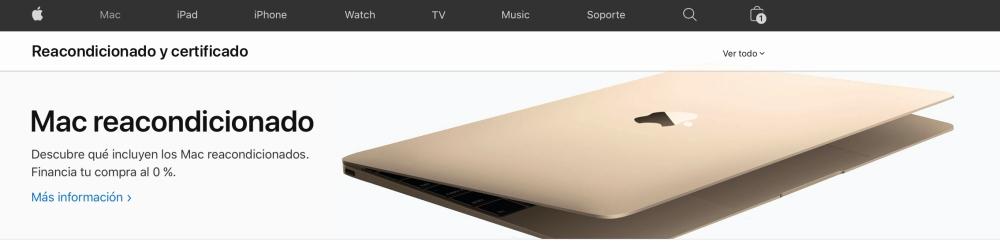 Web MacBook reacondicionados Apple