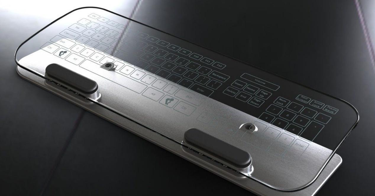 teclado transparente