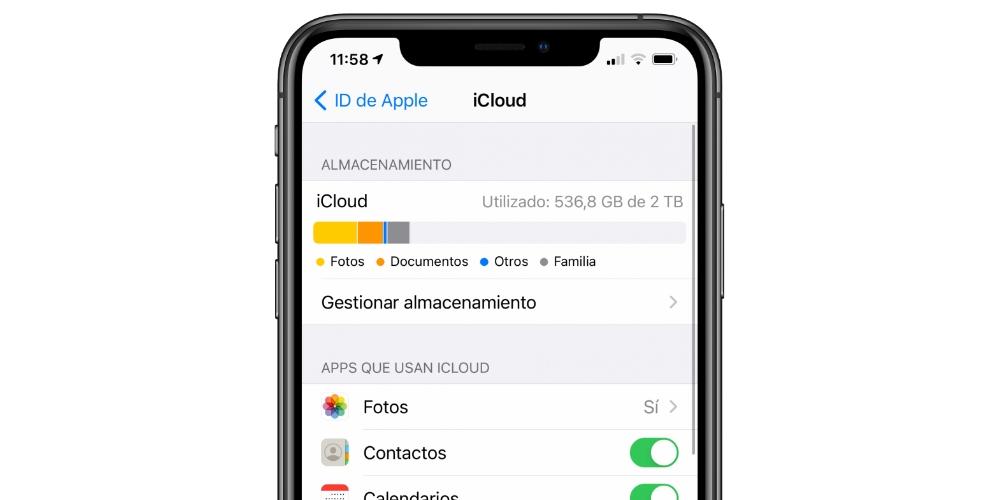Contactos copia seguridad iPhone iCloud
