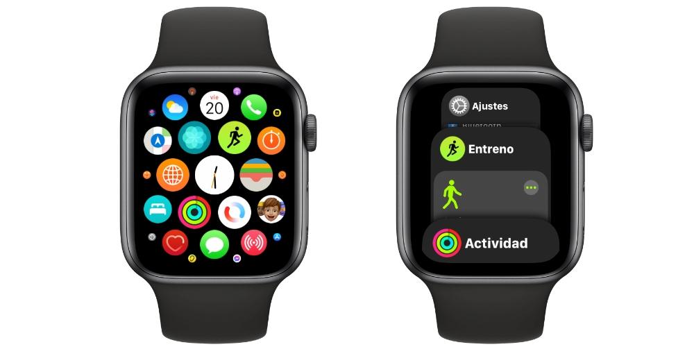 Menú de apps Apple Watch