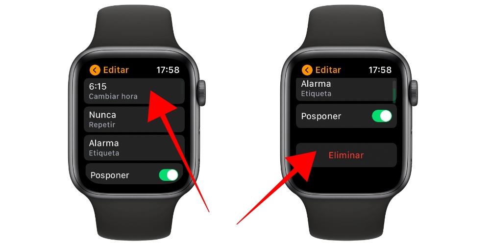 Modificar Eliminar Alarmas Apple Watch