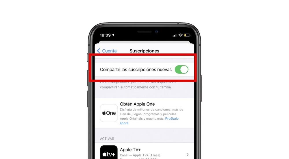 تطبيقات compartir suscripciones iphone