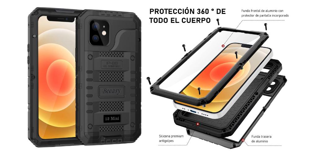 funda resistente impermeable iphone 12 mini