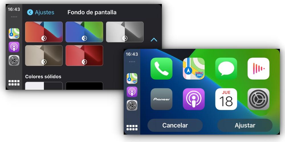 Cambiar fondo pantalla de CarPlay Apple iPhone