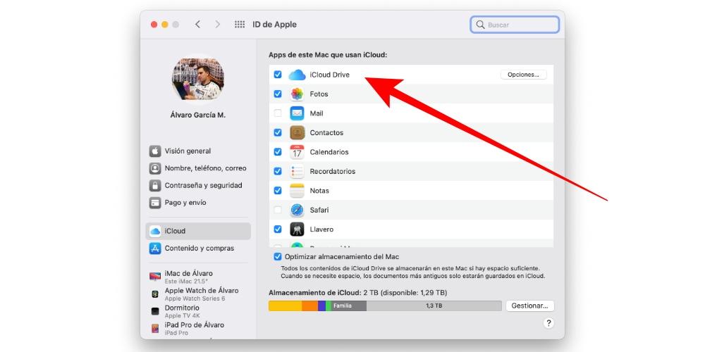 Sincronización iCloud Drive en Mac
