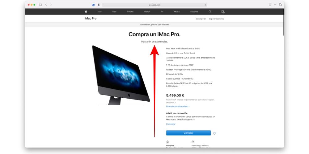 iMac Pro hasta fin de existencias