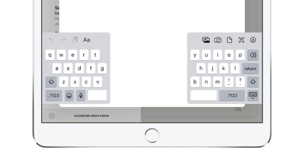 teclado dividido ipad