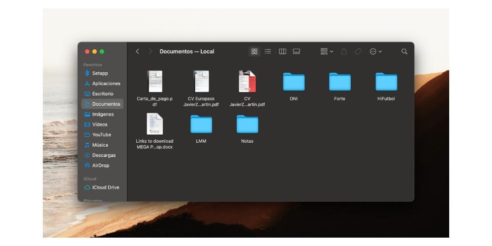 Using folders on Mac