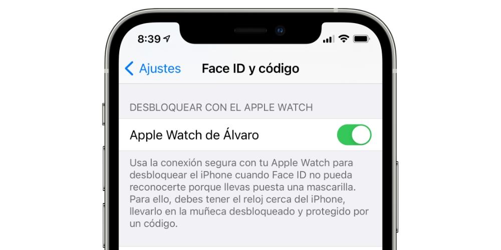 desbloquear iphone mascarilla apple watch