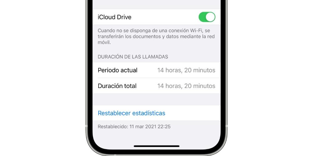 icloud drive datos moviles