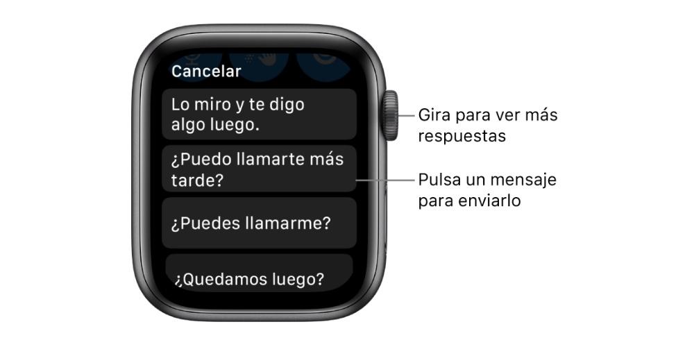 Respuestas inteligentes Apple Watch