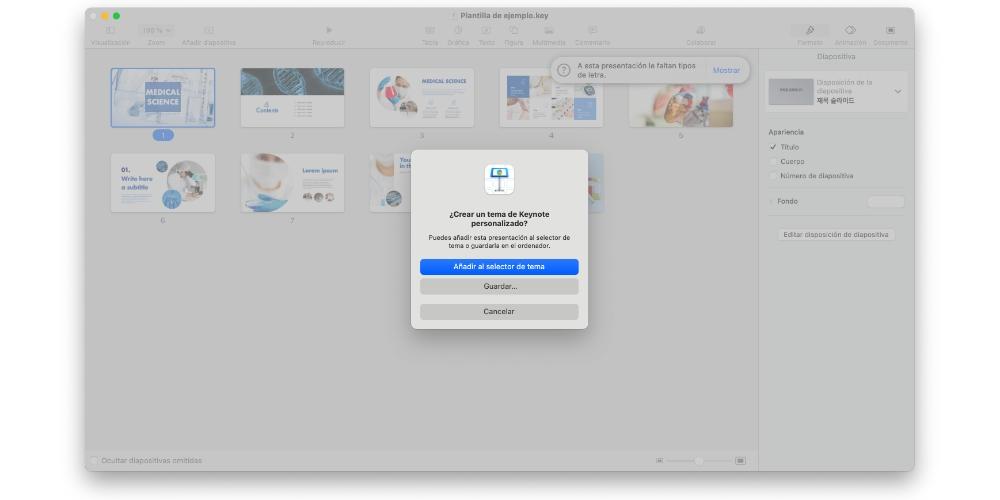 crear plantilla keynote mac