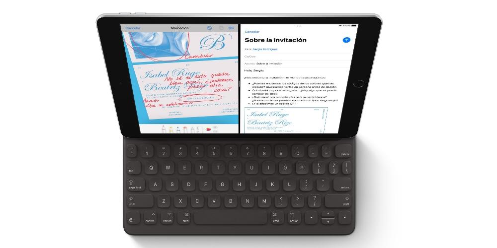 iPad con smart keyboard