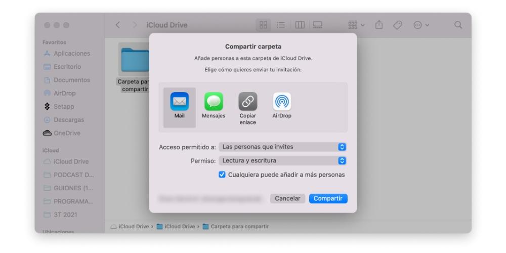 shared folder icloud mac permissions