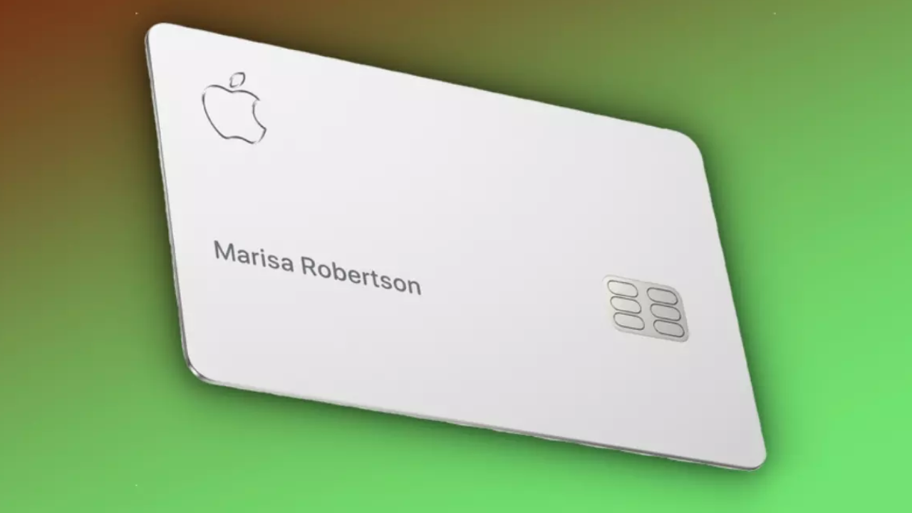 Apple Card sobre fondo verde