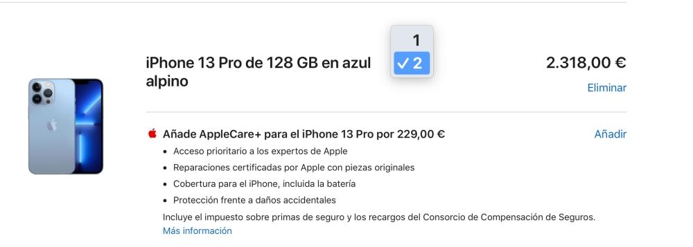 iPhone 13 Pro limite compra