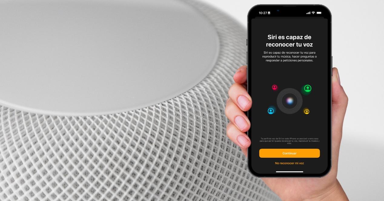 Siri reconocer tu voz en el HomePod