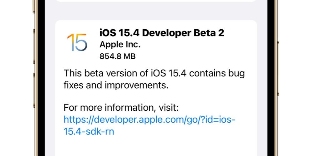 beta ios 15.4