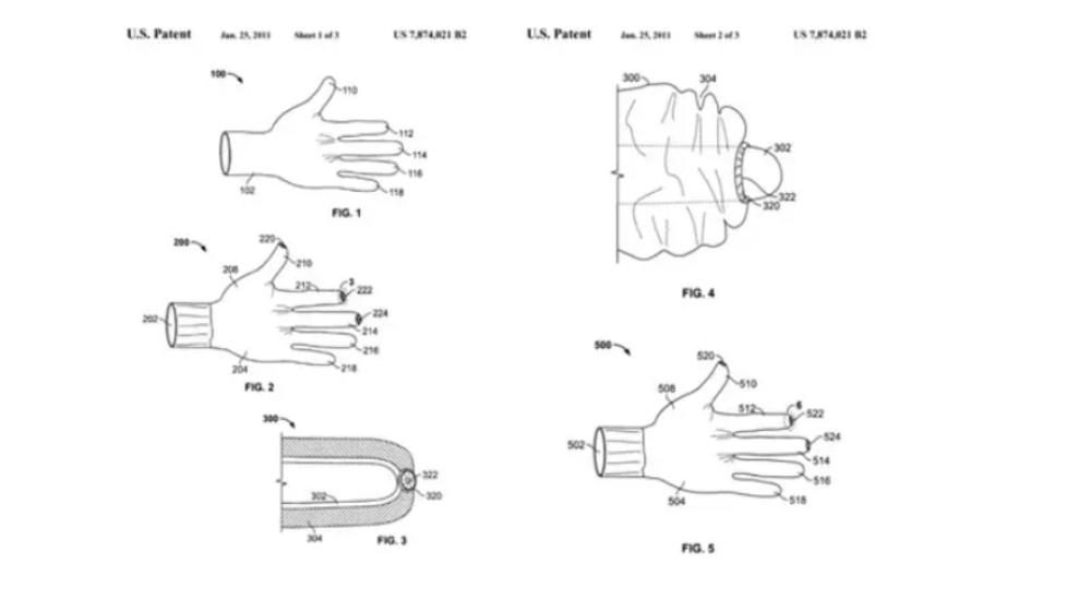 patente guantes mágicos