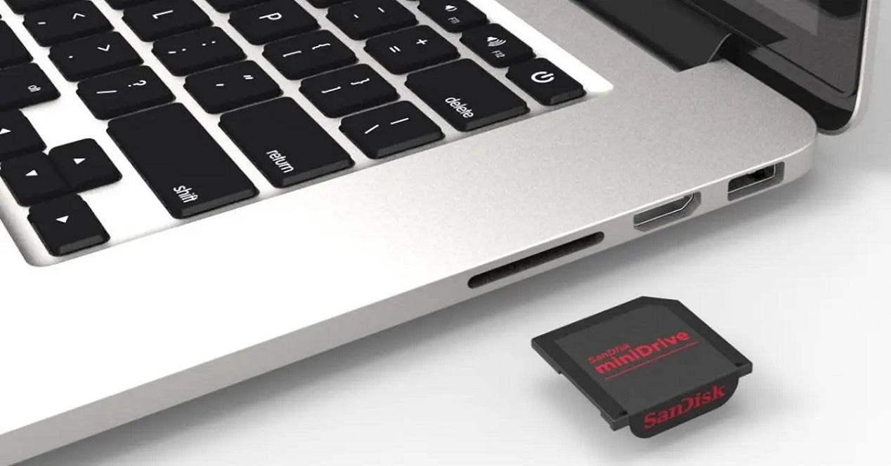 tarjetas SD o microSD en Mac
