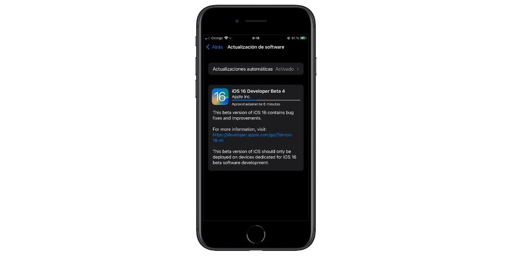 Beta iOS 16