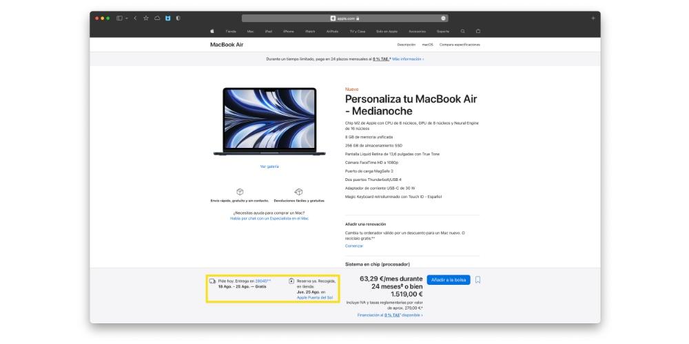 comprar MacBook Air en Apple