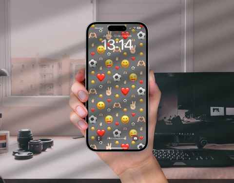 Como crear un fondo de pantalla de emojis personalizado en el iPhone