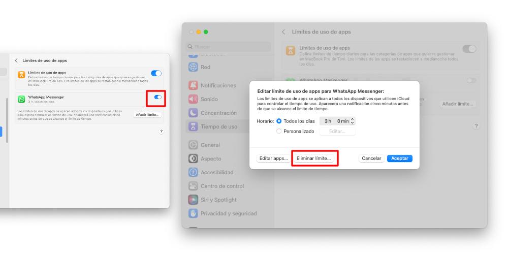 remove limit use apps mac