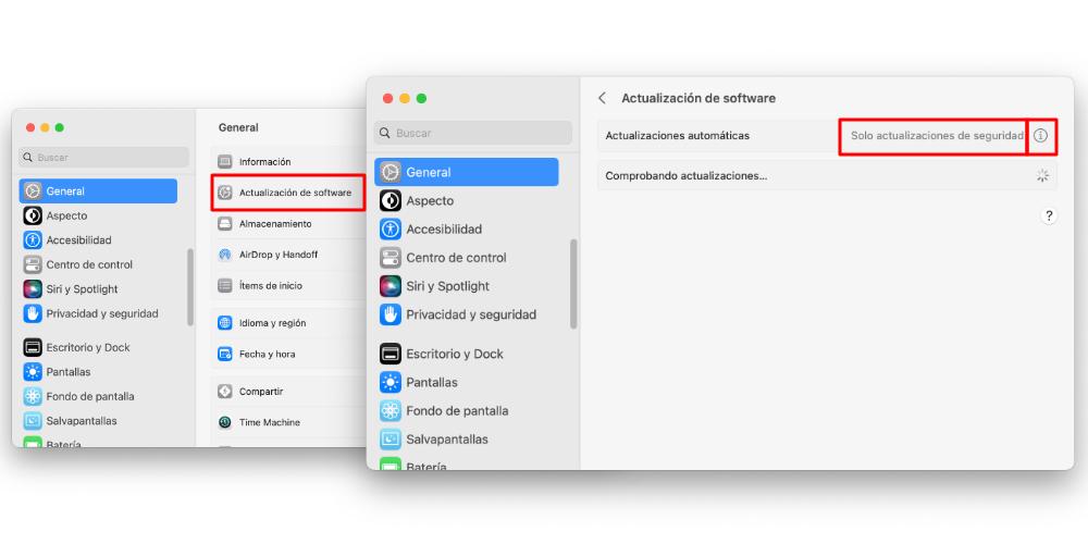 actualizaciones automaticas mac